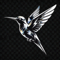 蜂鸟电竞 Logo - 一只疾速飞行的蜂鸟图标