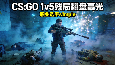 CS:GO职业选手1v5残局翻盘高光时刻视频封面