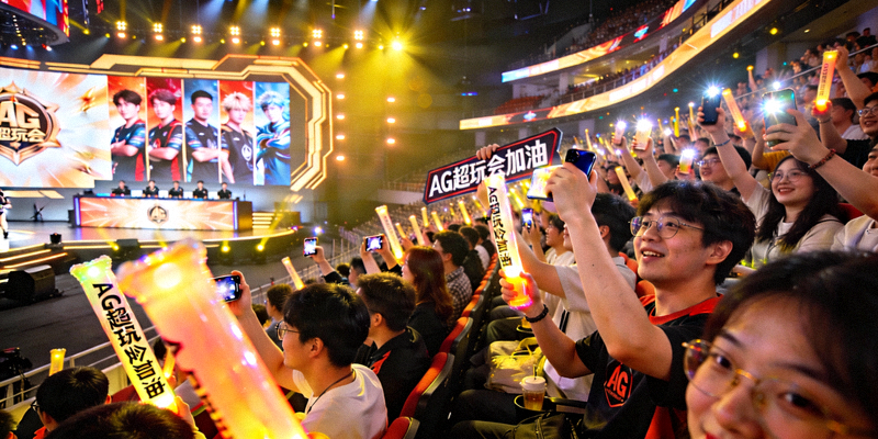 王者荣耀比赛现场观众欢呼场景